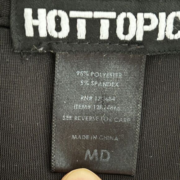 Hot Topic Velvet Crop Top Constellation Stars Space Size Medium Black Goth Punk - Picture 4 of 7